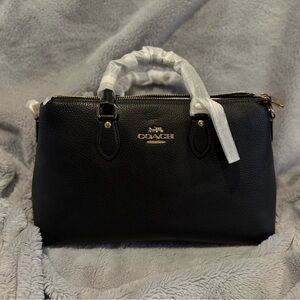 Coach Black Satchel with Gold Hardware